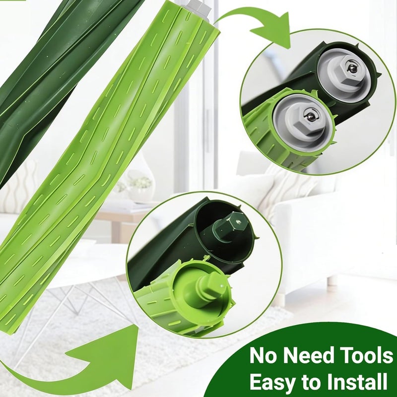 GIBTOOL 2 Sets Rubber Roller Brushes Compatible for iRobot Roomba E & I & J Series, Replacement Parts Accessory for J8+ i7+ i7 i1 i2 i3 i4 i6 i6+ i8 i8+Plus E5 E6 E7 Vac Cleaner - Image 4